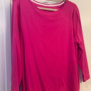 Talbots Fuchsia Long Sleeve Top
